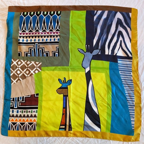 SOLD 100% Silk Scarf - Made in Italy - Picture 1 of 9